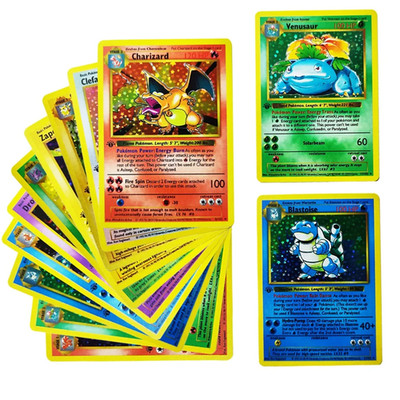1996 1st Edition Set Charizard Venusaur Blastoise 25th Anniversary Cards..