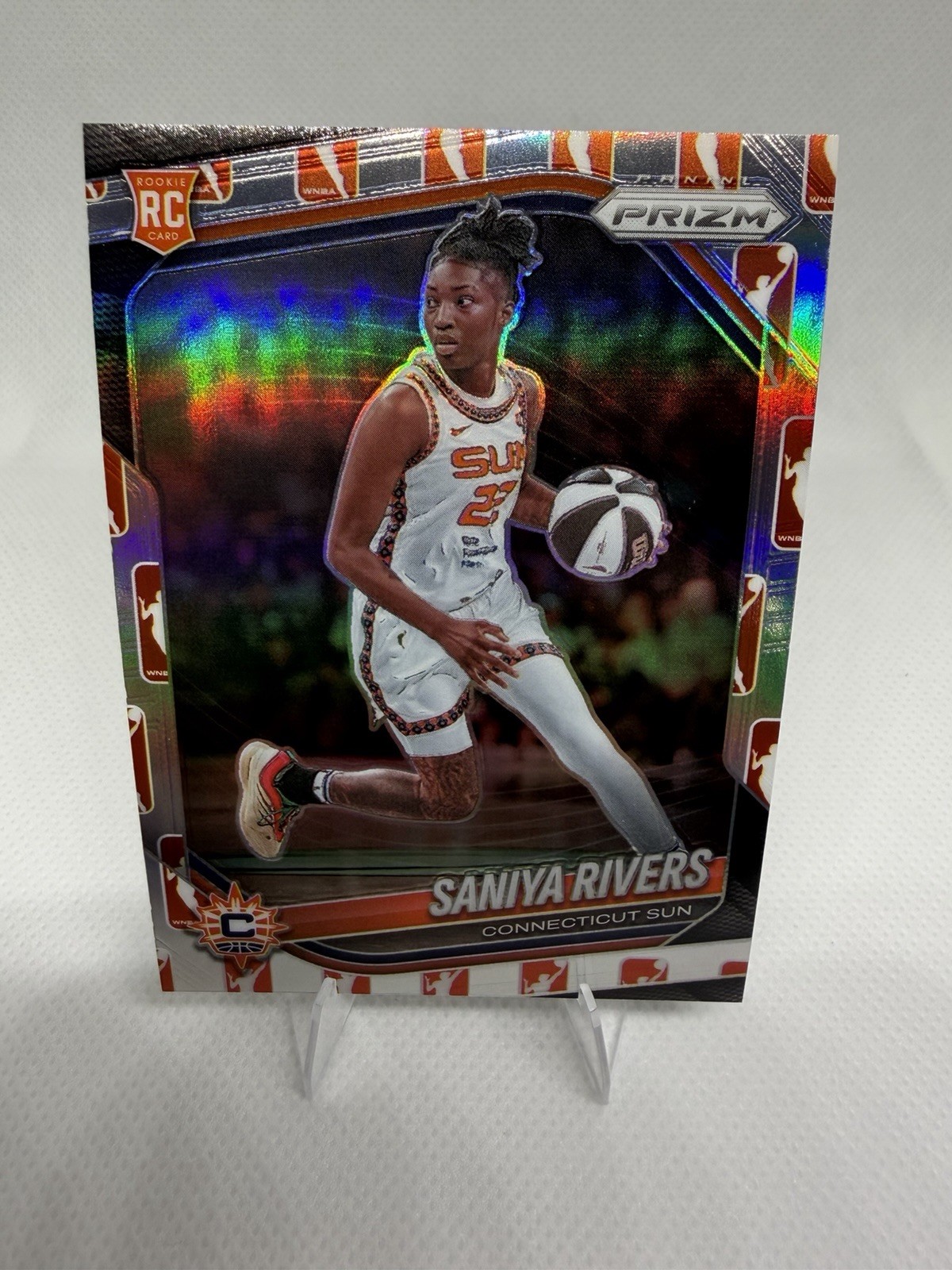 Saniya Rivers Rookie #131 Panini 2025 WNBA Prizm WNBA Logo Connecticut Sun