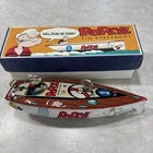 Schylling, 1996 Popeye Wind-Up Tin Toy Speedboat w/Collector's Box NICE