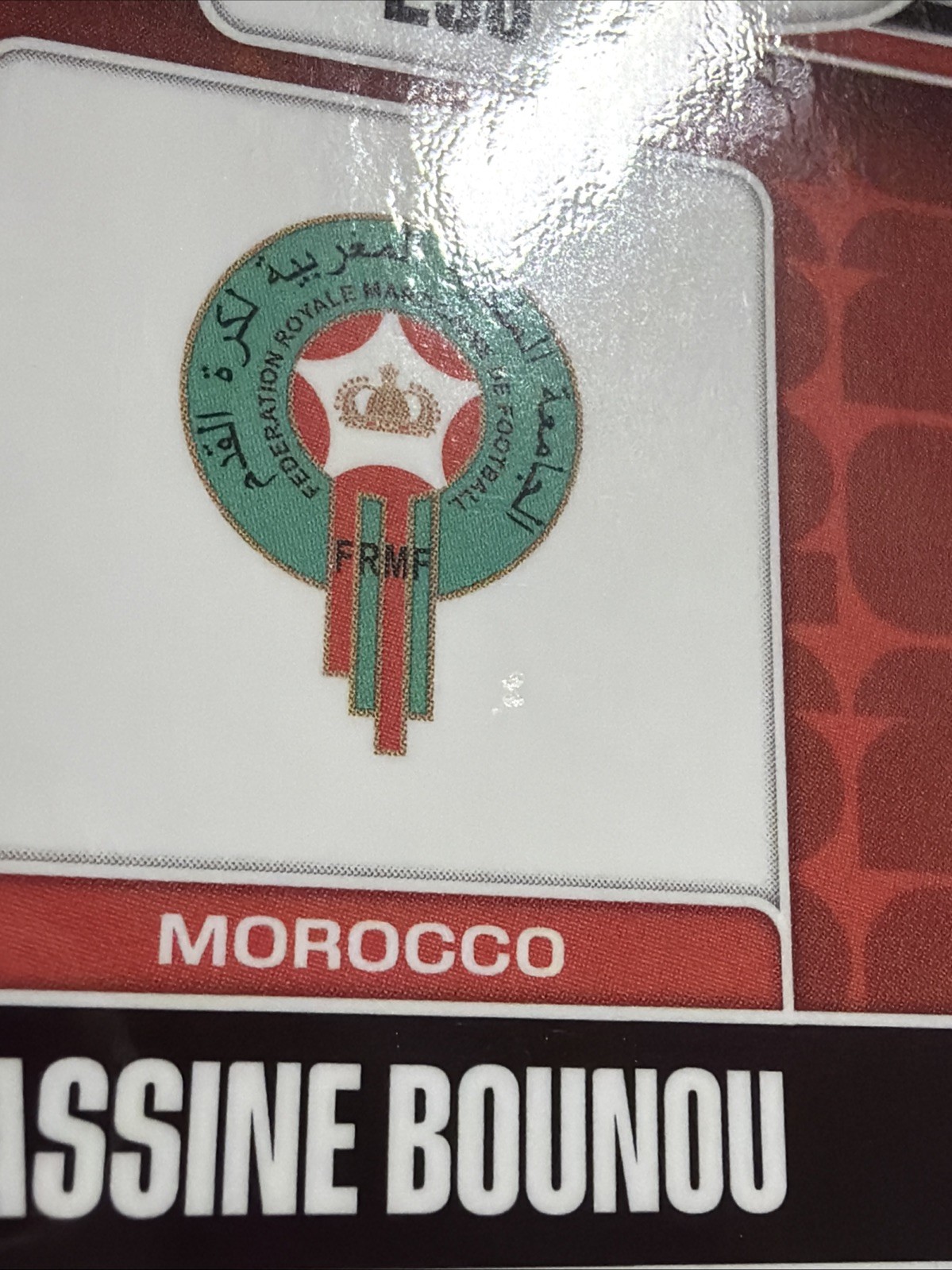 Yassine Bounou 2026 Panini Prizm FIFA World Cup Gold Shimmer /5 Morocco view 3
