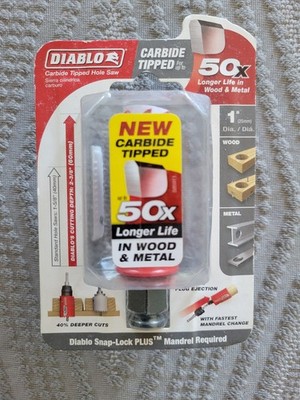 Diablo 1'' Carbide-Tipped Hole Saw for Quick Change Mandrel *DHS1000CT