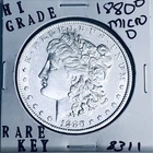 1880 O MICRO O MORGAN SILVER DOLLAR HI GRADE U.S. MINT RARE KEY COIN 8311