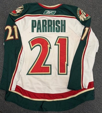 2007-08 Set 3 Mark Parrish Minnesota Wild NHL Hockey Game Worn Jersey