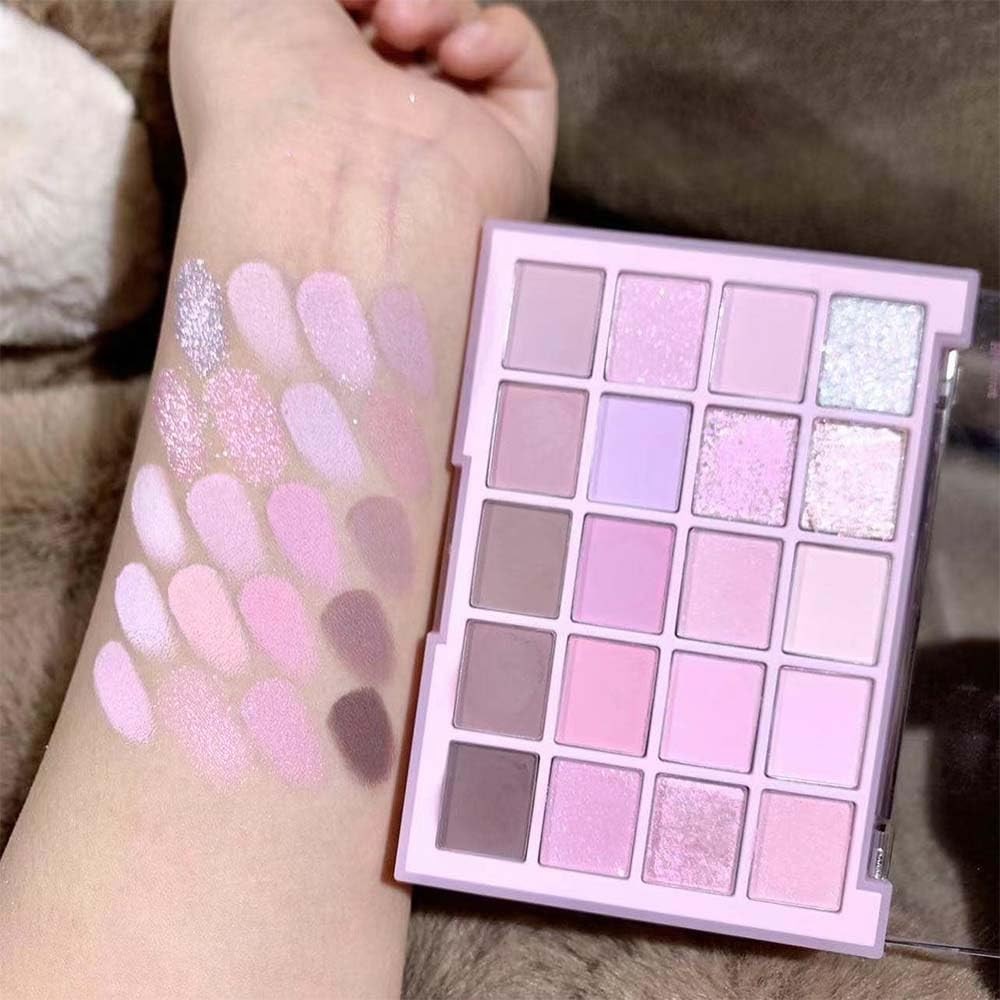 Light Purple Pink Nude Matte Eyeshadow Palette, Waterproof, Travel Kit