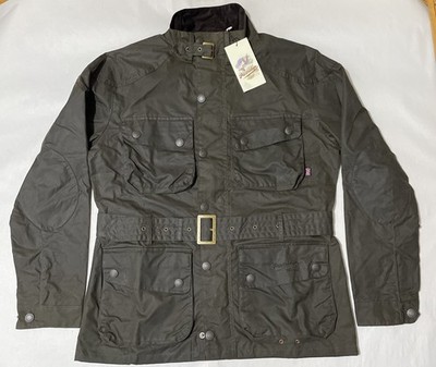 John Partridge Mens Speed 6 Lightweight Wax Biker Jacket Brown Size Medium NWT
