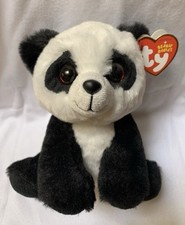 Ty Beanie Baby BABOO the Panda Glitter Eyes Stuffed Animal Plush NWT