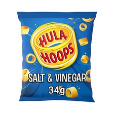 Hula Hoops Salt & Vinegar Snack 32 x 34g Pack