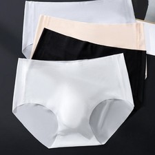 Herren Eis Seide Slip dünne nahtlose Konstruktion 3D Beutel solide Unterhose