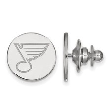 14k White Gold NHL St. Louis Blues Disc Lapel or Tie Pin
