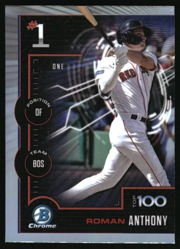 2025 Bowman Chrome Bowman Scouts Top 100 Roman Anthony #BTP-1 Baseball Card