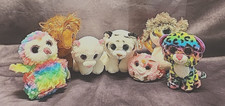 TY Beanie Boos Lot Of 7 Bears Horse Bird Leopard Unicorn Plush Stuffed Animal