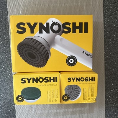 SYNOSHI Elektrische Reinigungsbürste + 3 Reinigungsköpfen Neu unbenutzt