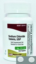 Sodium Chloride Supplement 1 Gram Strength Tablet 100 per Bottle