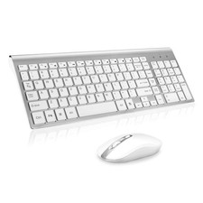 Wireless Keyboard and Mouse Combo, Compact Silent Ergonomic Scissor Switch Ke...