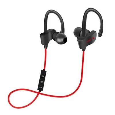 Sport In Ear Bluetooth Headset Ohrbügel Kopfhörer Wireless Bass OB-01 Rot - Bild 1 von 4