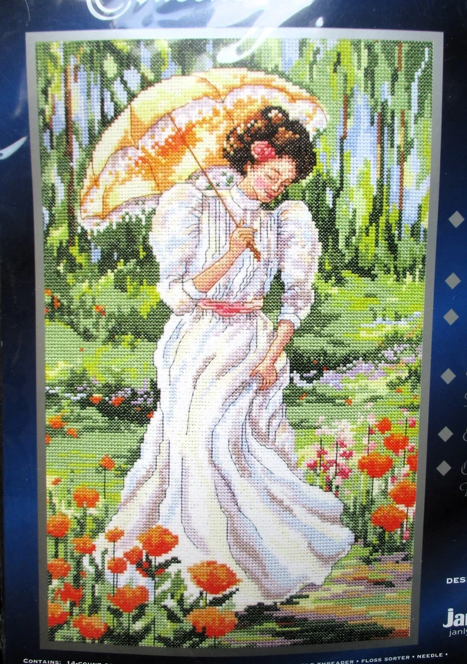 Out for a Stroll 2005 Lady in a Garden kit de punto de cruz contado Foto 2 de 3