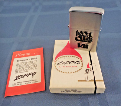 Vtg 1974 ZIPPO Advertising No. 200 Brush Finish w/Box +Booklet*UNFIRED Z74