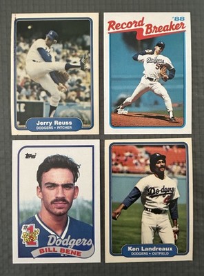 Jerry Reuss 82, Orel Hershiser 86, Bill Bene RC 89, Ken Landreaux 82, 4 Dodgers