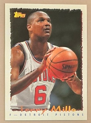 1994-95 Topps Spectralight Rainbow Foil #38 Terry Mills Detroit Pistons