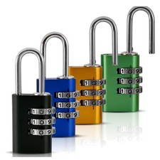 4 Stück Zahlenschloss Vorhängeschloss Aluminium wetterfest-klein