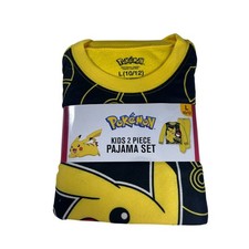 Pokemon Pikachu Kids 2 Piece Pajama Set Sz Large 10-12 Flame Resistant PJ NEW