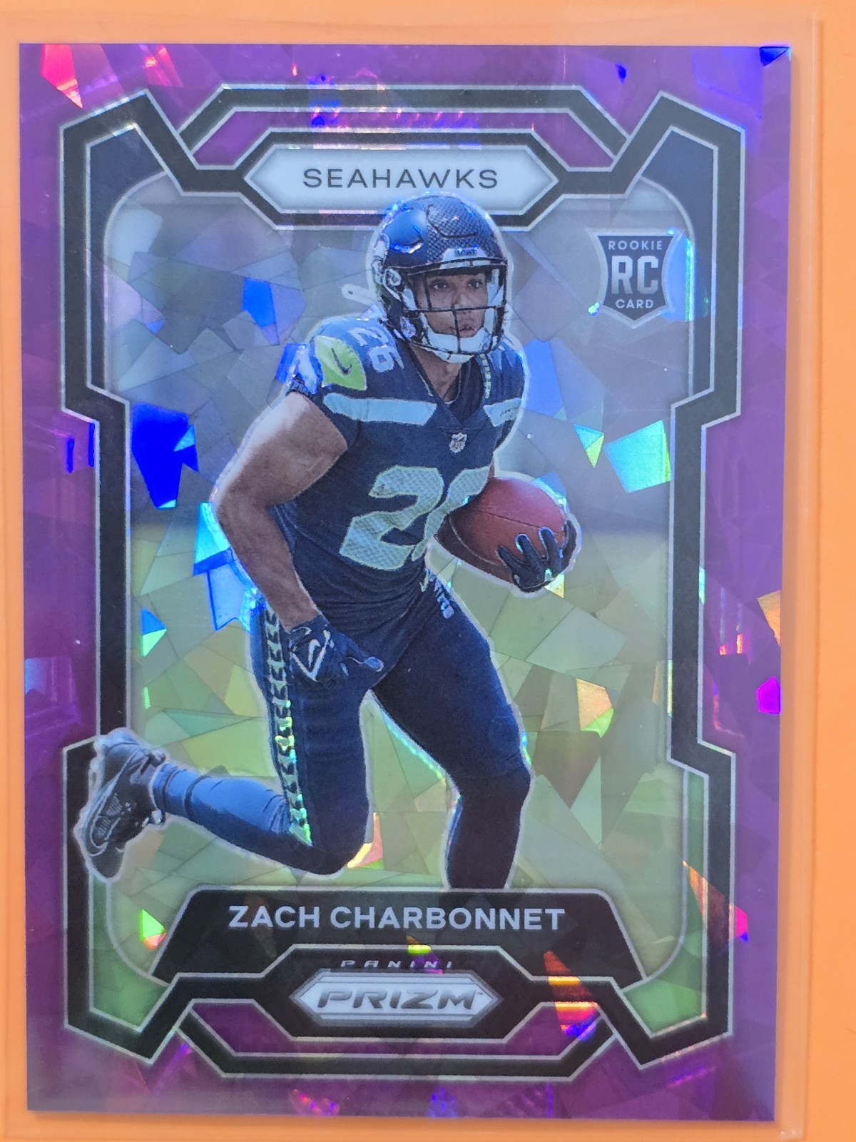2023 Panini Prizm - Rookies Zach Charbonnet #392 Purple Ice Prizm /225 (RC)
