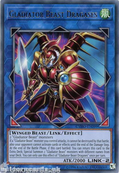 CYHO-EN099 Gladiator Beast Dragases Rare UNL Edition Mint YuGiOh Card