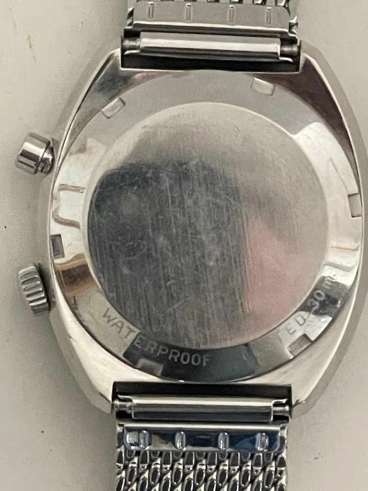 OMEGA Geneve Chronostop 145.009 Manual Wind Black Dial Mesh Bracelet - Image 4 of 4