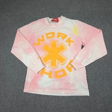 032C shirt womens XSMALL Pink tie dye work shop Long Sleeve Crew Neck Size XS
