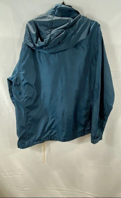 Timberland Men's Blue Hooded Full Zip Lightweight Windbreaker Jacket Size XL - Image 2 of 4
