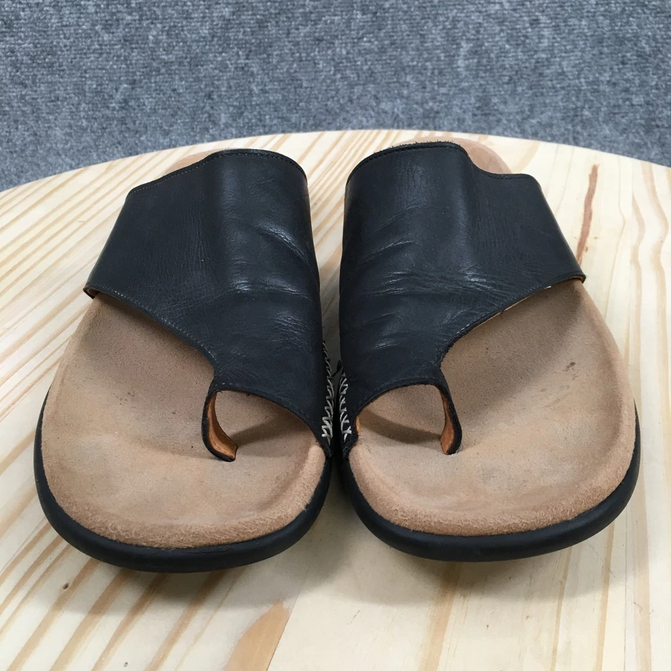 Sandalias Gabor para mujer 44 Lanzarote Slide negras puntera lazo cómodas parte superior baja planas Foto 4 de 4