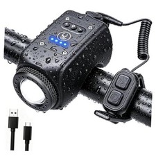 Electric Bike Horn, Bike Light 2 in 1, Large Range Floodlight, IPX5