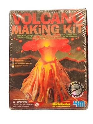  Volcano Making Kit by 4M Kidz Labs Factory Sealed 9.5 cm Tall Toy Age 8+ 