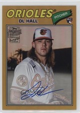 2023 Topps Archives 1977 Fan Favorite Gold Foil 5/50 DL Hall #77FF-DH Auto k2j
