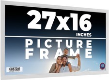 27x16 Frame White Wood Picture Photo Frame with UV Acrylic and Acid Free Backing