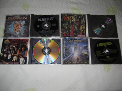 SLAYER- REIGN   EXODUS - PLEASURES /POLTERGEIST- BEHIND  & HEATHEN- VICTIMS CD