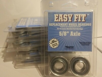 1 NEW MARATHON 60001 REPLACEMENT WHEEL BEARINGS 5/8  AXLE 2PK NIP **MAKE OFFER**
