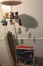 Vintage 1971 Dolly Toy Animal Shower Baby Crib MOBILE Soothing Calming Nursery