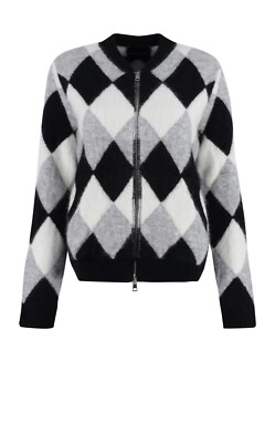 Roberto Collina KNITJACQUARD BOMBER mohair Woll Jacke gr M
