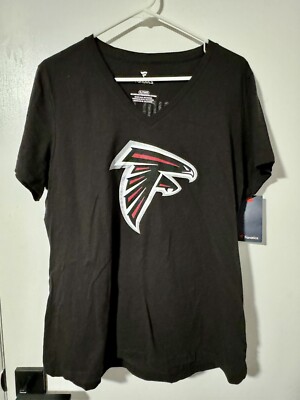 Atlanta Falcons Ridley 18 T-Shirt Women's XL Fanatics Graphic V-Neck Black