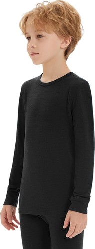 Prenda para el torso de capa base 100 % lana merino unisex niñas niños ropa interior térmica camisas - Imagen 2 de 55