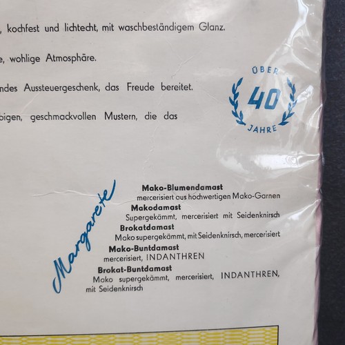 Mako Edel Damast Bettwäsche 4 Teilig Margarete Rosé Floral Neu In OVP Vintage - Picture 7 of 12