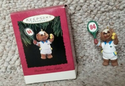 Hallmark Keepsake Ornament ''Practice Makes Perfect'' Tennis 1994 Box 