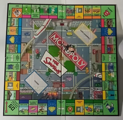 Ersatz Spielbrett/Verpackung - Die Simpsons Monopoly 2003 - BESCHREIBUNG LESEN