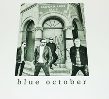 BLUE OCTOBER JUSTIN FURSTENFELD SIGNED 12x18 PROMO PRINT POSTER w/COA BAND