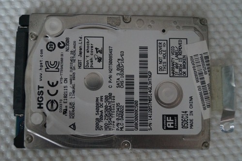 HGST 500GB 2,5" SATA HTS545050A7E3800 H2T500854S7 LAPTOP FESTPLATTE HDD