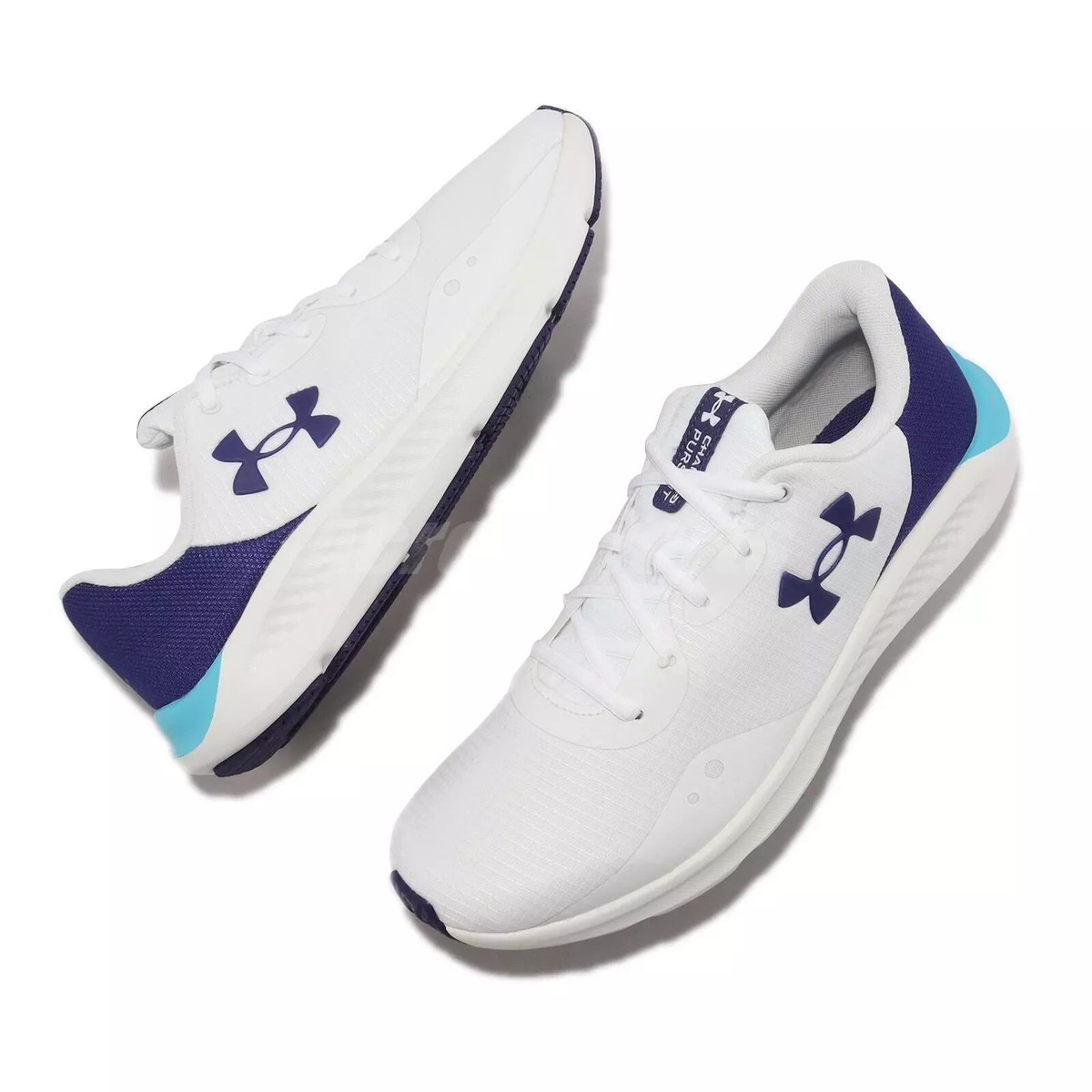 Under Armour Mens Size 9.5 Charged Pursuit 3 White Sonar Blue Running Shoes Cut in half: Under Armour Charged Pursuit 3 Review | RunRepeat main image 2