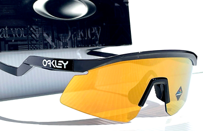 NEW Oakley HYDRA Shiny Black Frame PRIZM Gold Lens Sunglass with