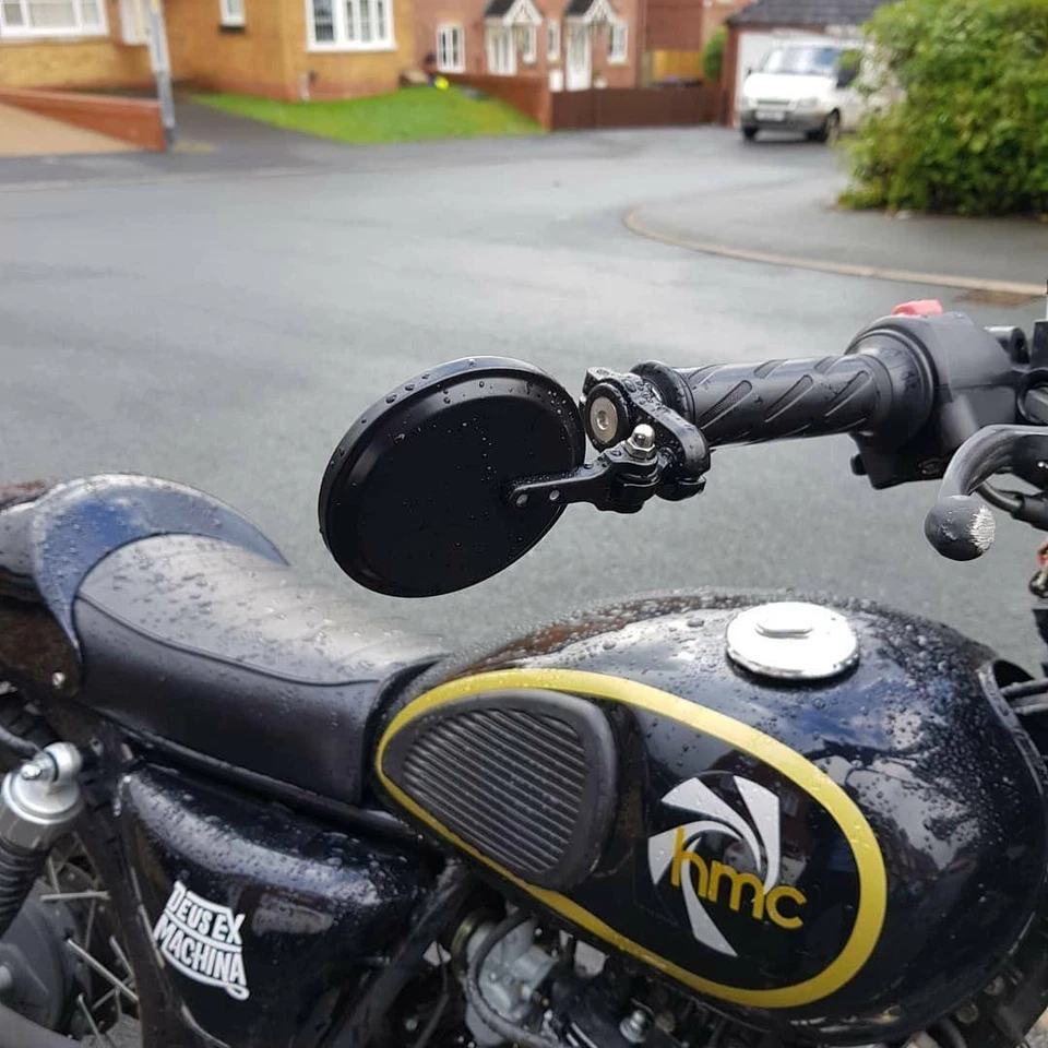 Espejos retrovisores laterales de barra plegable de 7/8" para motocicleta Honda Suzuki Yamaha Kawasaki EE. UU. Foto 2 de 4