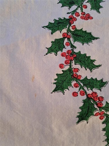 MANTEL REDONDO VINTAGE CAMPANAS NAVIDAD 60" CON FLECOS - Imagen 3 de 3